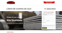 Desktop Screenshot of chapasdeaco.com.br